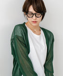 【C-FORTPOINT/フォートポイント】シャリシャリ Ｖネック シアーカーディガン