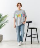 【C-FORT POINT/フォートポイント】カラフルロゴプリント ワイドシルエットTシャツ 韓国ファッション 部屋着 ワンマイル 春夏 ゆったり 綿100% ❘ジーンズメイト公式オンラインショップ