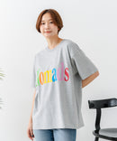 【C-FORT POINT/フォートポイント】カラフルロゴプリント ワイドシルエットTシャツ 韓国ファッション 部屋着 ワンマイル 春夏 ゆったり 綿100% ❘ジーンズメイト公式オンラインショップ