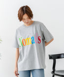 【C-FORT POINT/フォートポイント】カラフルロゴプリント ワイドシルエットTシャツ 韓国ファッション 部屋着 ワンマイル 春夏 ゆったり 綿100% ❘ジーンズメイト公式オンラインショップ