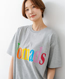 【C-FORT POINT/フォートポイント】カラフルロゴプリント ワイドシルエットTシャツ 韓国ファッション 部屋着 ワンマイル 春夏 ゆったり 綿100% ❘ジーンズメイト公式オンラインショップ