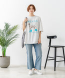 【C-FORT POINT/フォートポイント】ゆったり抜け感 DOGプリント スーパーBIGシルエットＴ ダルメシアンフォト 蛍光ロゴ オーバーサイズ ストリート 韓国ファッション ❘ジーンズメイト公式オンラインショップ