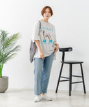 【C-FORT POINT/フォートポイント】ゆったり抜け感 DOGプリント スーパーBIGシルエットＴ ダルメシアンフォト 蛍光ロゴ オーバーサイズ ストリート 韓国ファッション ❘ジーンズメイト公式オンラインショップ