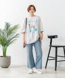 【C-FORT POINT/フォートポイント】ゆったり抜け感 DOGプリント スーパーBIGシルエットＴ ダルメシアンフォト 蛍光ロゴ オーバーサイズ ストリート 韓国ファッション ❘ジーンズメイト公式オンラインショップ
