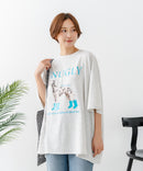 【C-FORT POINT/フォートポイント】ゆったり抜け感 DOGプリント スーパーBIGシルエットＴ ダルメシアンフォト 蛍光ロゴ オーバーサイズ ストリート 韓国ファッション ❘ジーンズメイト公式オンラインショップ