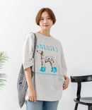 【C-FORT POINT/フォートポイント】ゆったり抜け感 DOGプリント スーパーBIGシルエットＴ ダルメシアンフォト 蛍光ロゴ オーバーサイズ ストリート 韓国ファッション ❘ジーンズメイト公式オンラインショップ