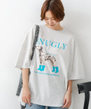【C-FORT POINT/フォートポイント】ゆったり抜け感 DOGプリント スーパーBIGシルエットＴ ダルメシアンフォト 蛍光ロゴ オーバーサイズ ストリート 韓国ファッション ❘ジーンズメイト公式オンラインショップ