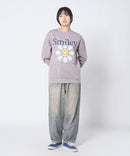 【SMILEY FACE/スマイリーフェイス】裏起毛オーバーサイズプリントスウェットトレーナー