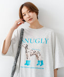 【C-FORT POINT/フォートポイント】ゆったり抜け感 DOGプリント スーパーBIGシルエットＴ ダルメシアンフォト 蛍光ロゴ オーバーサイズ ストリート 韓国ファッション ❘ジーンズメイト公式オンラインショップ