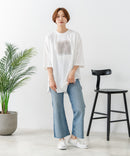 【C-FORTPOINT/フォートポイント】刺繍 7分袖チュニックTシャツ ❘ジーンズメイト公式オンラインショップ