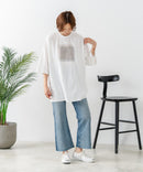 【C-FORTPOINT/フォートポイント】刺繍 7分袖チュニックTシャツ ❘ジーンズメイト公式オンラインショップ