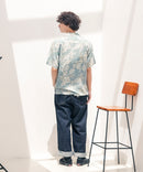 レーヨン 総柄プリント シャツ アロハ 接触冷感 レーヨン100％【BLUE STANDARD/ブルースタンダード】