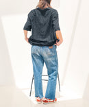 レーヨン 総柄プリント シャツ アロハ 接触冷感 レーヨン100％【BLUE STANDARD/ブルースタンダード】