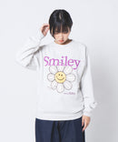 【SMILEY FACE/スマイリーフェイス】裏起毛オーバーサイズプリントスウェットトレーナー