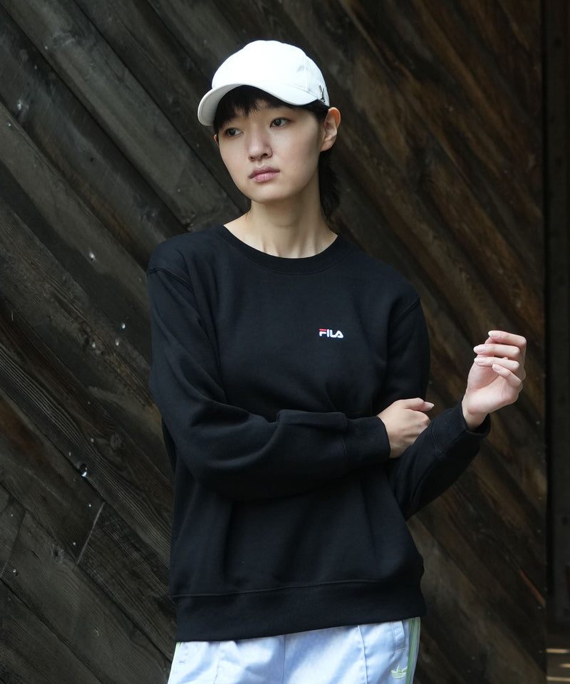 【FILA/フィラ】ワンポイント刺繍 スウェットトレーナー ブランドロゴ