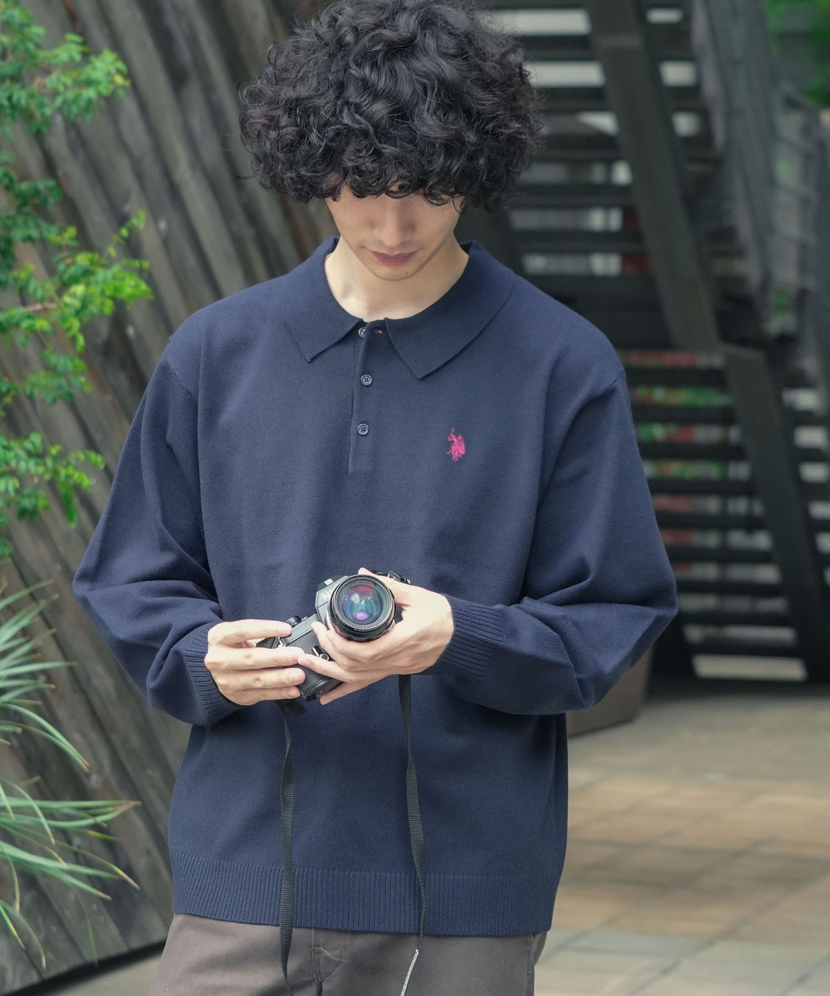 U.S. POLO ASSN./ユーエスポロアッスン 】ニットポロシャツ