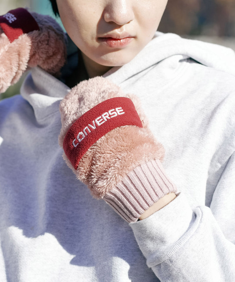 CONVERSE/コンバース】フリースバンド ボアグローブ ミトン