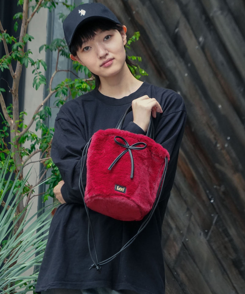Lee/リー】フェイクファー巾着バッグ