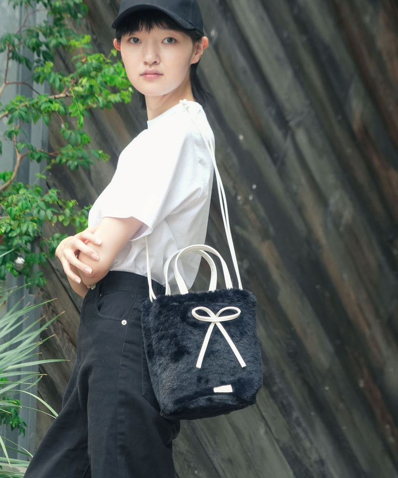 LEE/リー】フェイクファー巾着バッグ