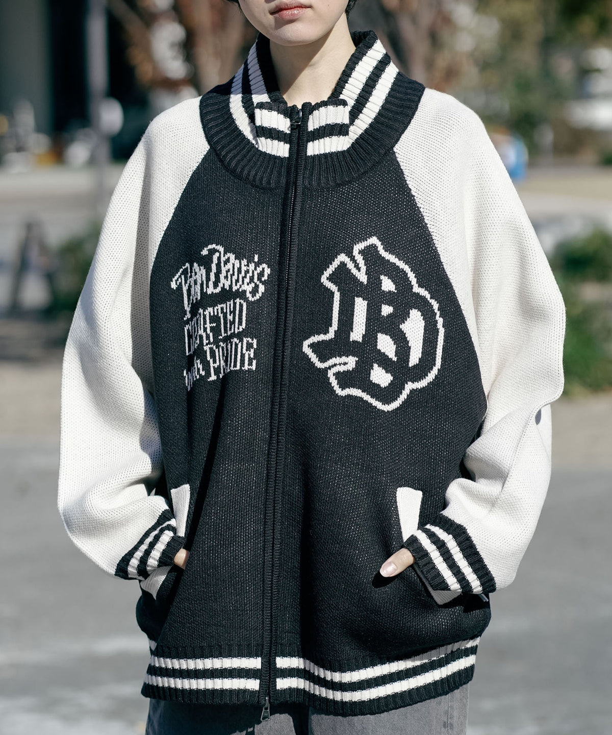 BEN DAVIS/ベンデイビス】ジャガードニットカウチン ニットジャケット