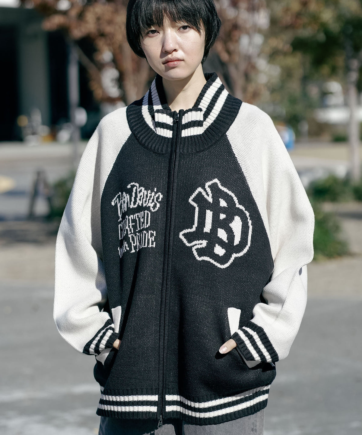 BEN DAVIS/ベンデイビス】ジャガードニットカウチン ニットジャケット