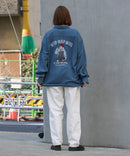 【UNIIT × RED CAP GIRL】 ナチュラルストレッチ バルーンスリーブ ルーズシルエット バック刺繍シャツ