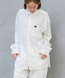 【UNIIT × RED CAP GIRL】 ナチュラルストレッチ バルーンスリーブ ルーズシルエット バック刺繍シャツ