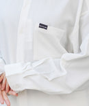 【UNIIT × RED CAP GIRL】 ナチュラルストレッチ バルーンスリーブ ルーズシルエット バック刺繍シャツ