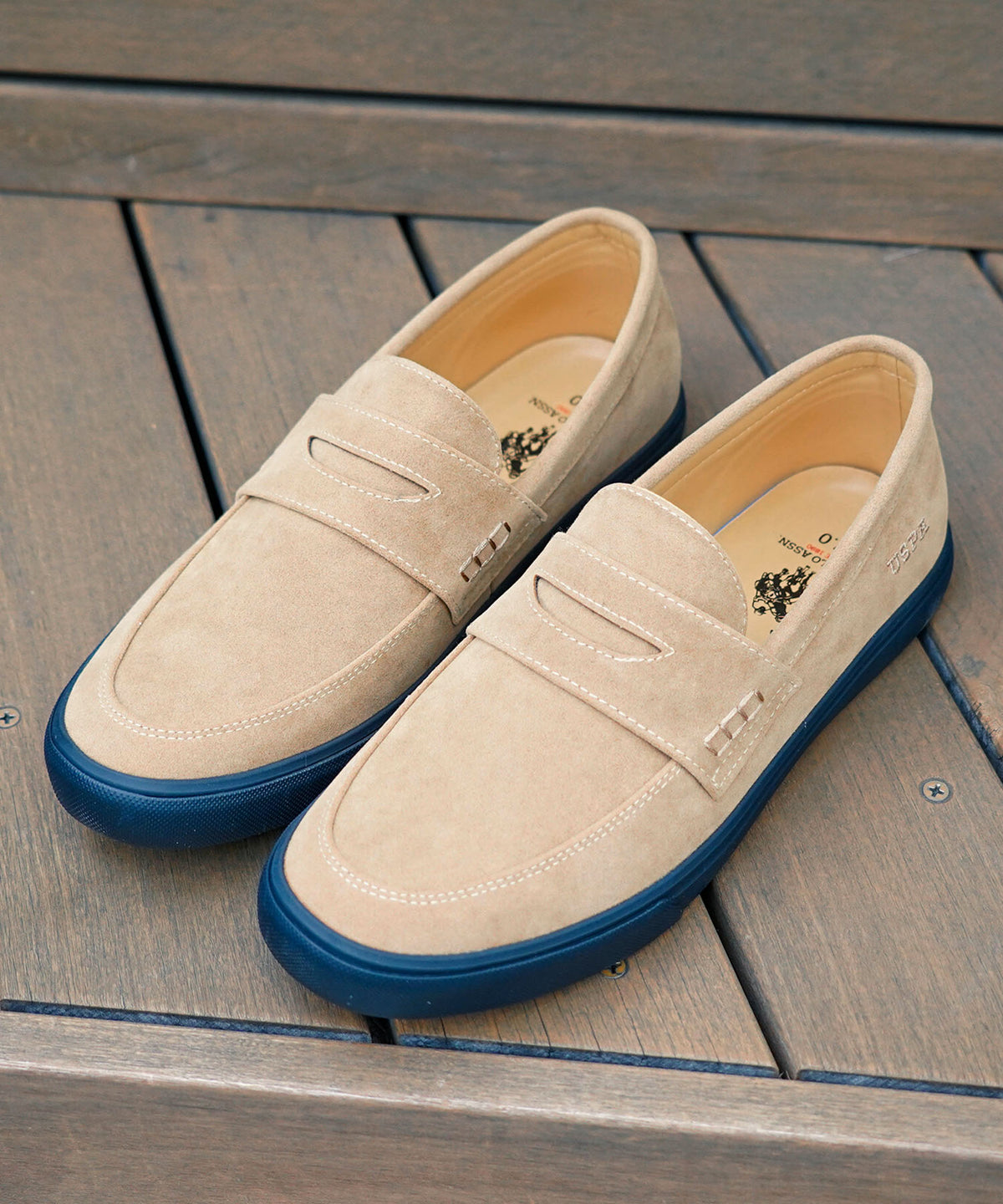 U.S. POLO ASSN./ユーエスポロアッスン】フェイクスウェードローファー