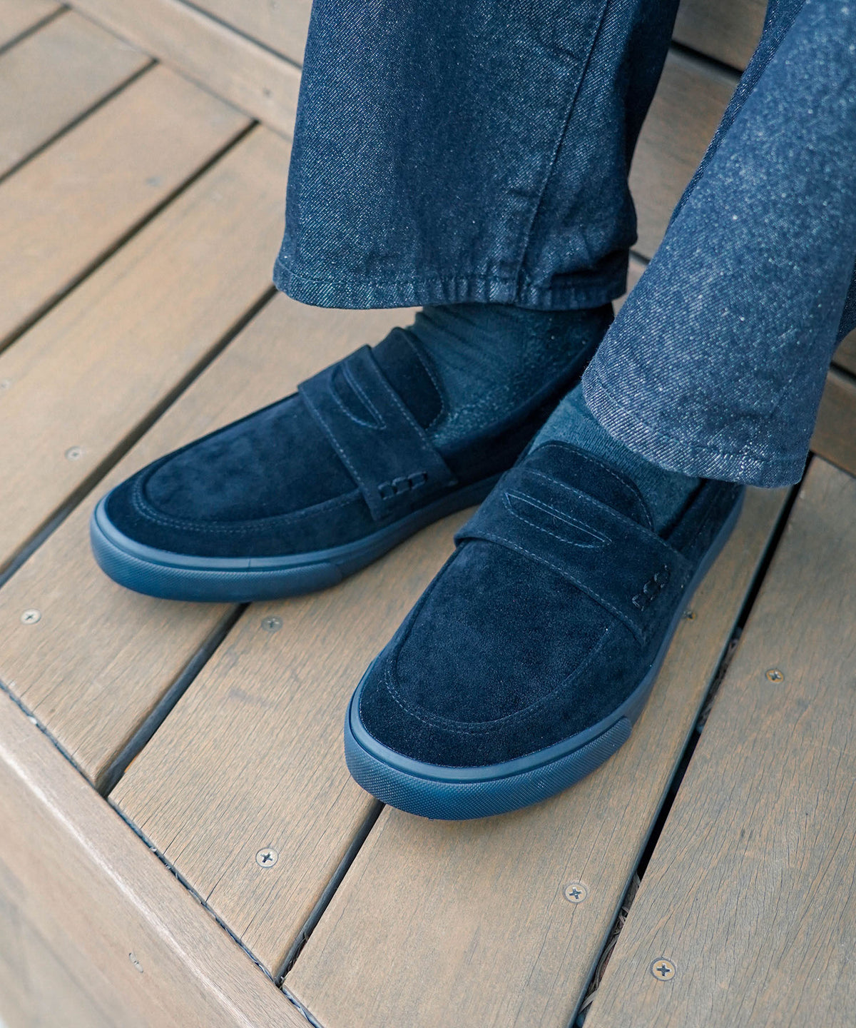 U.S. POLO ASSN./ユーエスポロアッスン】フェイクスウェードローファー