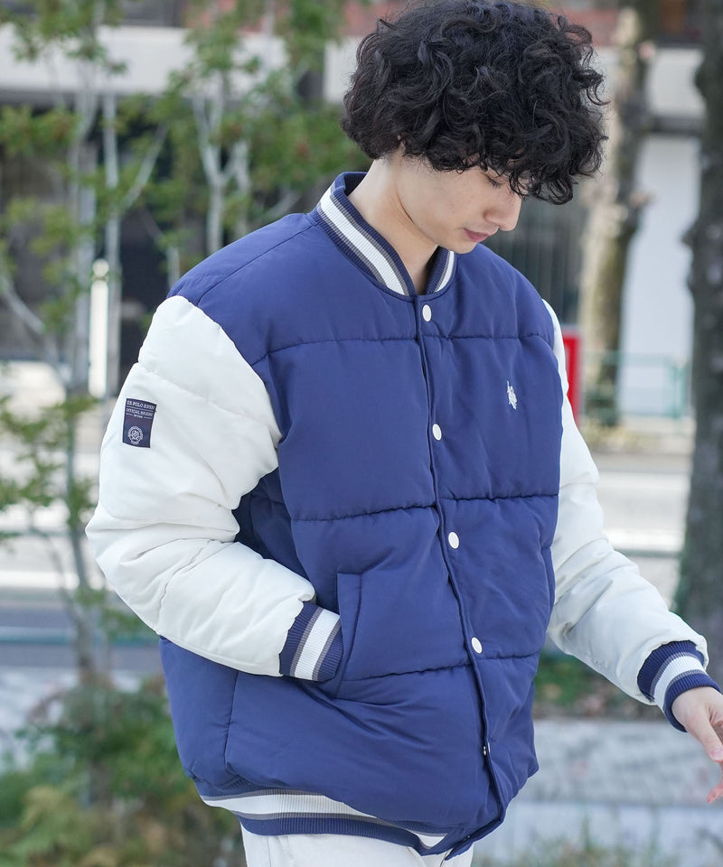 限定 U.S. POLO ASSN. スタジャン ポロ XL U.S. POLO ASSN. /ユーエスポロアッスン 】パデッドヴァーシティ