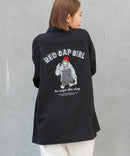 【UNIIT × RED CAP GIRL】 ナチュラルストレッチ バルーンスリーブ ルーズシルエット バック刺繍シャツ