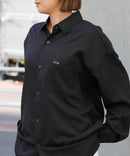 【UNIIT × RED CAP GIRL】 ナチュラルストレッチ バルーンスリーブ ルーズシルエット バック刺繍シャツ