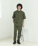 【NATURAL STORY/ナチュラルストーリー】【涼しく快適！リネンタッチ】 ストレッチシャツ 夏服 リネンライク 清涼感 羽織り