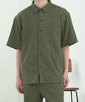 【NATURAL STORY/ナチュラルストーリー】【涼しく快適！リネンタッチ】 ストレッチシャツ 夏服 リネンライク 清涼感 羽織り