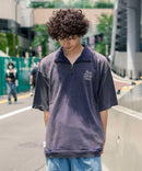 VNTG 1/4ZIP TOP シャツ 半袖 ワンポイント ハーフジップ パウダーブリーチ【BEN DAVIS/ベンデイビス）】