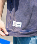 VNTG 1/4ZIP TOP シャツ 半袖 ワンポイント ハーフジップ パウダーブリーチ【BEN DAVIS/ベンデイビス）】