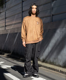 フェイク スエード ワンポイント 刺繍 クルーネック UNIIT ユニット