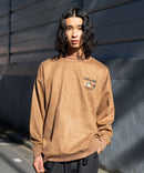 フェイク スエード ワンポイント 刺繍 クルーネック UNIIT ユニット