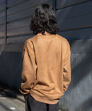 フェイク スエード ワンポイント 刺繍 クルーネック UNIIT ユニット