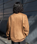 フェイク スエード ワンポイント 刺繍 クルーネック UNIIT ユニット