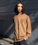 フェイク スエード ワンポイント 刺繍 クルーネック UNIIT ユニット