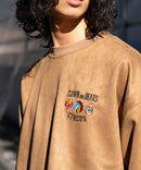 フェイク スエード ワンポイント 刺繍 クルーネック UNIIT ユニット