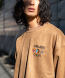 フェイク スエード ワンポイント 刺繍 クルーネック UNIIT ユニット