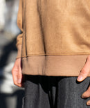 フェイク スエード ワンポイント 刺繍 クルーネック UNIIT ユニット