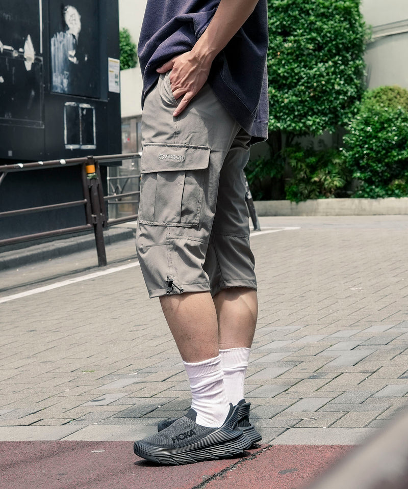 ストレッチリップストップ クロップドパンツ ７分丈 速乾 UVカット【OUTDOOR PRODUCTS/アウトドアプロダクツ】