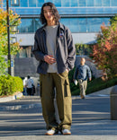 フェイク スエード ワンポイント刺繍 フルジップブルゾン UNIIT