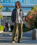 フェイク スエード ワンポイント刺繍 フルジップブルゾン UNIIT