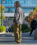 フェイク スエード ワンポイント刺繍 フルジップブルゾン UNIIT