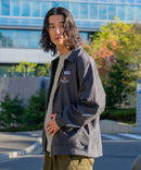 フェイク スエード ワンポイント刺繍 フルジップブルゾン UNIIT